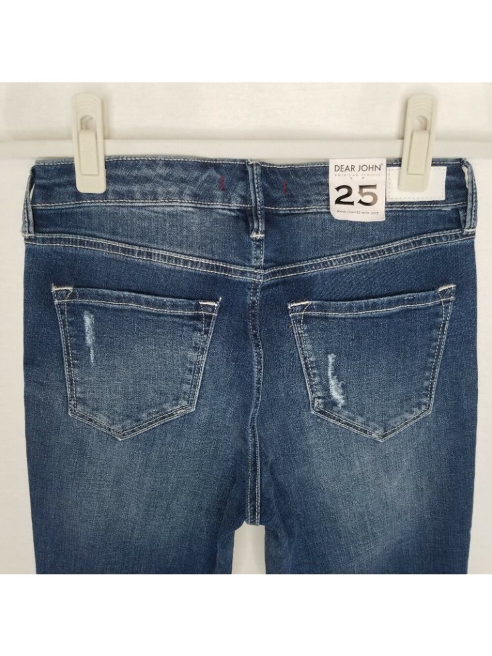 Dear John Women's Size 25 Jeans Gisele High Waisted Skinny Raw Hem Step Hem - Picture 4 of 10